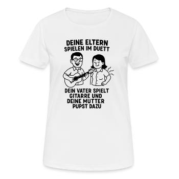 Musique des parents en duo - T-shirt respirant Femme - blanc - Devant - AI Model Female 172 dark (172cm)