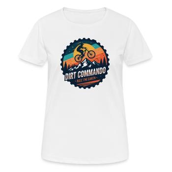 Dirt Commando Vétéran de VTT - T-shirt respirant Femme - blanc - Devant - AI Model Female 172 dark (172cm)