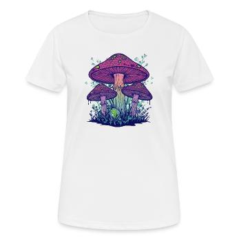 Champignons Psychedéliques Violet - T-shirt respirant Femme - blanc - Devant - AI Model Female 172 dark (172cm)