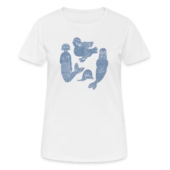 Mythologie Folk Art Collection - Frauen T-Shirt atmungsaktiv - Weiß - Vorne - AI Model Female 172 dark (172cm)