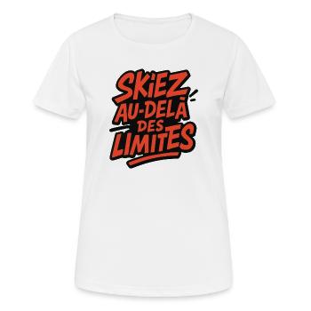 Ski beyond the limits! - Women's Breathable T-Shirt - white - Front - AI Model Female 172 dark (172cm)