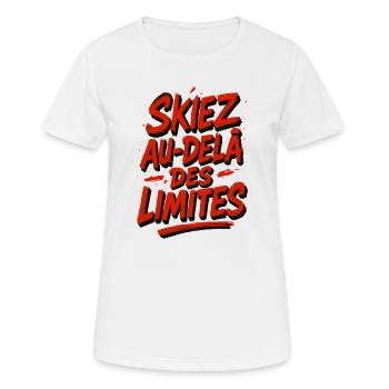 Ski beyond the limits! - Women's Breathable T-Shirt - white - Front - AI Model Female 172 dark (172cm)
