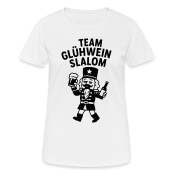 team glühwein slalom besoffen nussknacker witzig - Frauen T-Shirt atmungsaktiv - Weiß - Vorne - AI Model Female 172 dark (172cm)