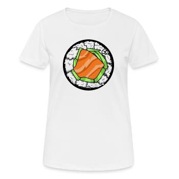 Sushi au saumon japonais Art culinaire japonais - T-shirt respirant Femme - blanc - Devant - AI Model Female 172 dark (172cm)