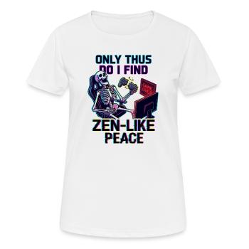 Gamer Rage Zen Frieden - Frauen T-Shirt atmungsaktiv - Weiß - Vorne - AI Model Female 172 dark (172cm)