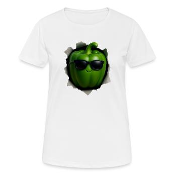 Poivron - T-shirt respirant Femme - blanc - Devant - AI Model Female 172 dark (172cm)