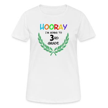 Hourra, je vais en CE1** - T-shirt respirant Femme - blanc - Devant - AI Model Female 172 dark (172cm)