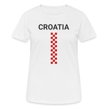 Carrés verticaux de Croatie - T-shirt respirant Femme - blanc - Devant - AI Model Female 172 dark (172cm)