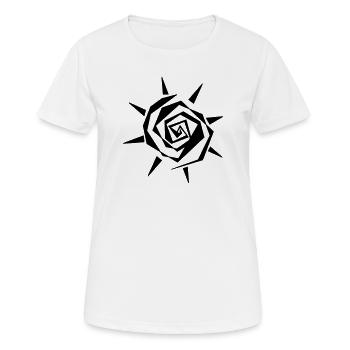 Sonne - Frauen T-Shirt atmungsaktiv - Weiß - Vorne - AI Model Female 172 dark (172cm)