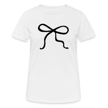 Schleife handgemalt - Frauen T-Shirt atmungsaktiv - Weiß - Vorne - AI Model Female 172 dark (172cm)