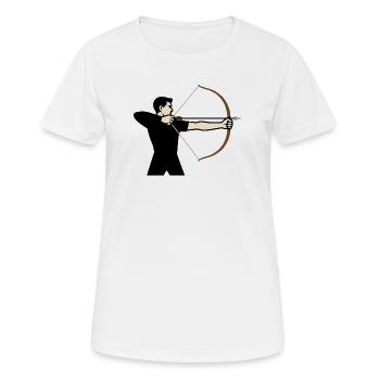 Archer déterminé - T-shirt respirant Femme - blanc - Devant - AI Model Female 172 dark (172cm)