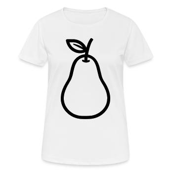 poire - T-shirt respirant Femme - blanc - Devant - AI Model Female 172 dark (172cm)
