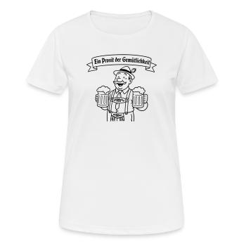Herr Bier - Ein Prosit der Gemütlichkeit - T-shirt respirant Femme - blanc - Devant - AI Model Female 172 dark (172cm)