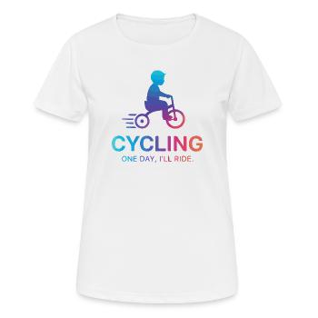 One Day I'll Ride Cycling - Women's Breathable T-Shirt - white - Front - AI Model Female 172 dark (172cm)