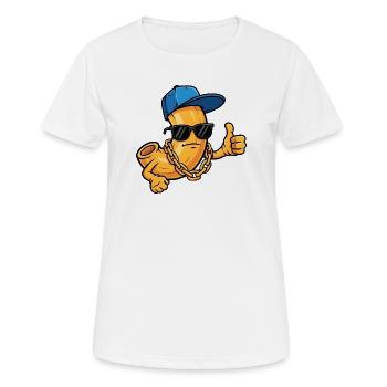 Mac n Cheese - Frauen T-Shirt atmungsaktiv - Weiß - Vorne - AI Model Female 172 dark (172cm)