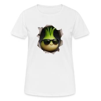 Spring onions onion - Women's Breathable T-Shirt - white - Front - AI Model Female 172 dark (172cm)
