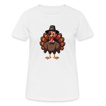 Thanksgiving Lustiger Thanksgiving Truthahn - Frauen T-Shirt atmungsaktiv - Weiß - Vorne - AI Model Female 172 dark (172cm)