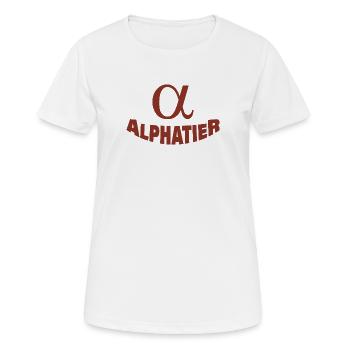 Animal alpha - T-shirt respirant Femme - blanc - Devant - AI Model Female 172 dark (172cm)