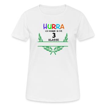 HOURRA ich komme in die 3. Classe - Espace de noms - T-shirt respirant Femme - blanc - Devant - AI Model Female 172 dark (172cm)