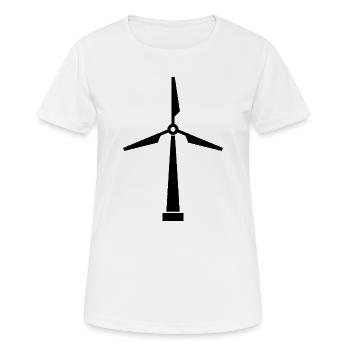 Éolienne - T-shirt respirant Femme - blanc - Devant - AI Model Female 172 dark (172cm)