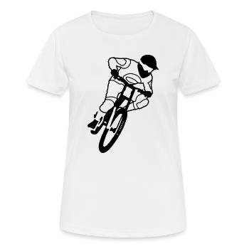 biker - Women's Breathable T-Shirt - white - Front - AI Model Female 172 dark (172cm)