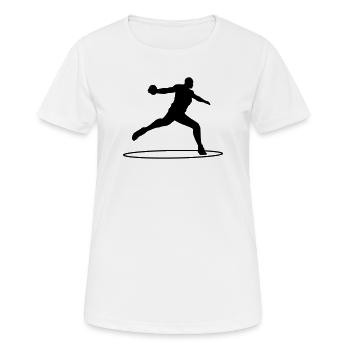 Lanceur de disque - T-shirt respirant Femme - blanc - Devant - AI Model Female 172 dark (172cm)