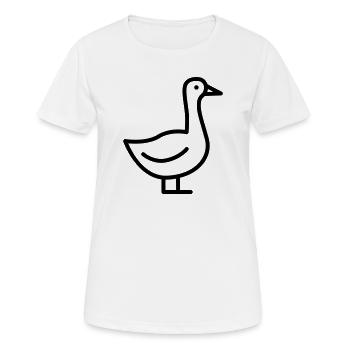 Gans - Frauen T-Shirt atmungsaktiv - Weiß - Vorne - AI Model Female 172 dark (172cm)