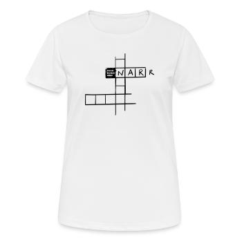Lunatique avec 3 lettres - T-shirt respirant Femme - blanc - Devant - AI Model Female 172 dark (172cm)