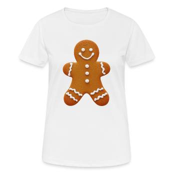 Gingerbread Man :) - Frauen T-Shirt atmungsaktiv - Weiß - Vorne - AI Model Female 172 dark (172cm)