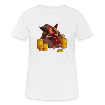 Gardien du trésor avec des ailes - T-shirt respirant Femme - blanc - Devant - AI Model Female 172 dark (172cm)