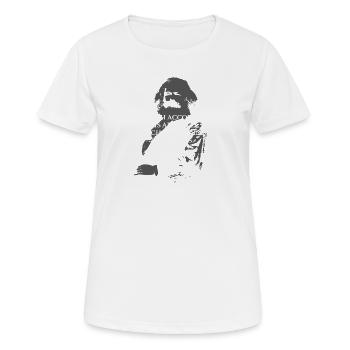 Zitat von Karl Marx - Frauen T-Shirt atmungsaktiv - Weiß - Vorne - AI Model Female 172 dark (172cm)