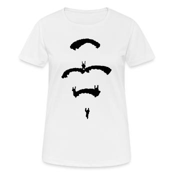 Fallschirm Diamant - Frauen T-Shirt atmungsaktiv - Weiß - Vorne - AI Model Female 172 dark (172cm)