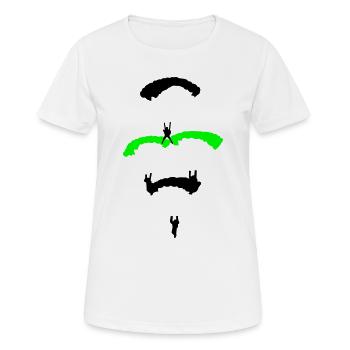 Fallschirm Diamant - Frauen T-Shirt atmungsaktiv - Weiß - Vorne - AI Model Female 172 dark (172cm)