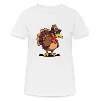 Thanksgiving Lustiger Thanksgiving Truthahn - Frauen T-Shirt atmungsaktiv - Weiß - Vorne - AI Model Female 172 dark (172cm)