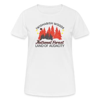 iwishabish woods vintage look - Frauen T-Shirt atmungsaktiv - Weiß - Vorne - AI Model Female 172 dark (172cm)