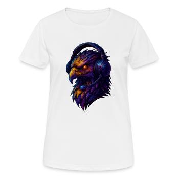 Neonadler mit Headset - Frauen T-Shirt atmungsaktiv - Weiß - Vorne - AI Model Female 172 dark (172cm)