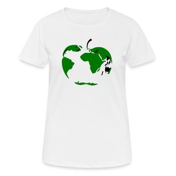 Globe Apple - Women's Breathable T-Shirt - white - Front - AI Model Female 172 dark (172cm)