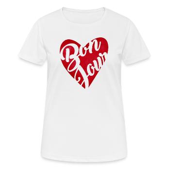 Hallo Rotes Herz – Hallo-Geschenk - Frauen T-Shirt atmungsaktiv - Weiß - Vorne - AI Model Female 172 dark (172cm)