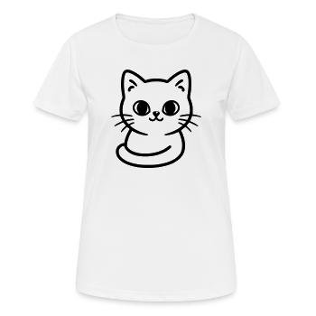 Cute kitten - sweet cat - silhouette - Women's Breathable T-Shirt - white - Front - AI Model Female 172 dark (172cm)