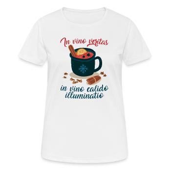 La vérité réside dans le vin, dans le vin chaud... - T-shirt respirant Femme - blanc - Devant - AI Model Female 172 dark (172cm)