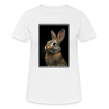 Hasen Hase - Frauen T-Shirt atmungsaktiv - Weiß - Vorne - AI Model Female 172 dark (172cm)