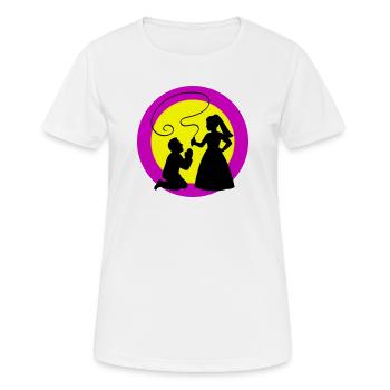 Bride and groom Wedding - Women's Breathable T-Shirt - white - Front - AI Model Female 172 dark (172cm)