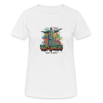 Christ Rédempteur - Gardien de Rio - T-shirt respirant Femme - blanc - Devant - AI Model Female 172 dark (172cm)