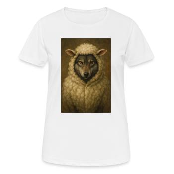 Loup déguisé en mouton - T-shirt respirant Femme - blanc - Devant - AI Model Female 172 dark (172cm)