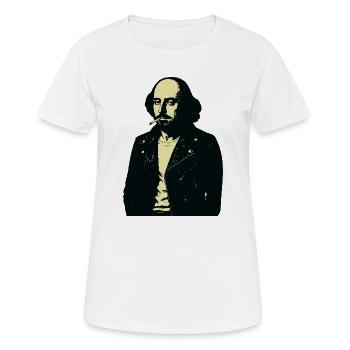 William Shakespeare Mitternachtsrebellenporträt - Frauen T-Shirt atmungsaktiv - Weiß - Vorne - AI Model Female 172 dark (172cm)