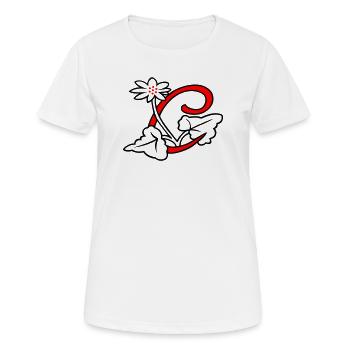 Buchstabe C - Frauen T-Shirt atmungsaktiv - Weiß - Vorne - AI Model Female 172 dark (172cm)
