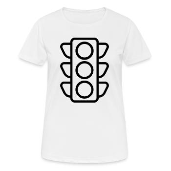 feu de signalisation - T-shirt respirant Femme - blanc - Devant - AI Model Female 172 dark (172cm)