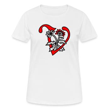 Lettre V Initiale - T-shirt respirant Femme - blanc - Devant - AI Model Female 172 dark (172cm)