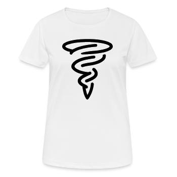 Tornado - Frauen T-Shirt atmungsaktiv - Weiß - Vorne - AI Model Female 172 dark (172cm)