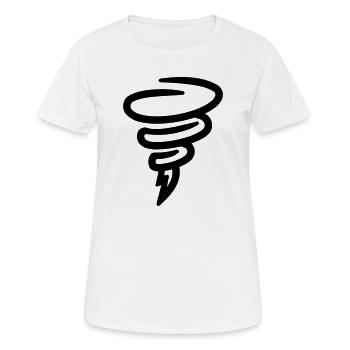 Tornado - Frauen T-Shirt atmungsaktiv - Weiß - Vorne - AI Model Female 172 dark (172cm)